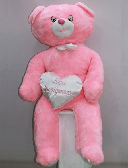 Peluş Pembe Ayakta Büyük Boy Ayıcık ( 160 cm )