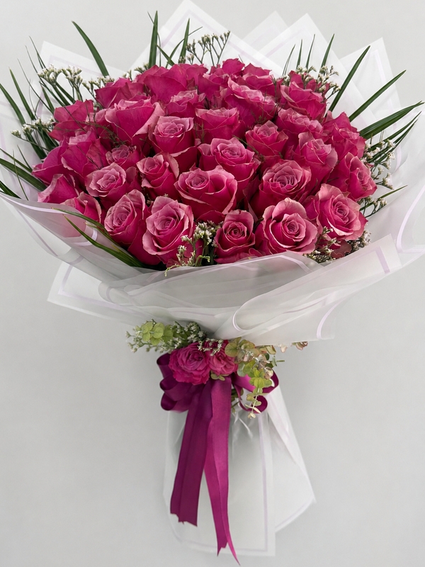 30 İthal Pembe Gül Buketi